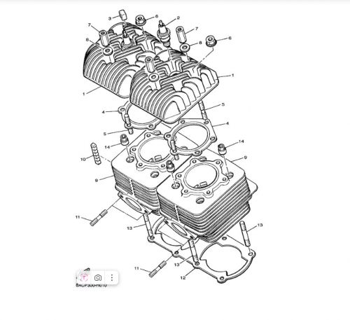 Цилиндр Yamaha VK540 SM-09607
