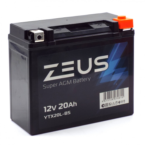 Аккумуляторная батарея ZEUS AGM 20 Ач Аккумуляторная батарея ZEUS AGM 20 Ач