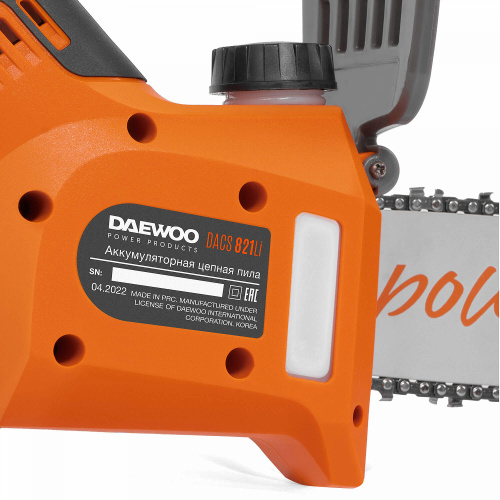 Пила цепная аккумуляторная DAEWOO DACS 821Li SET фото 10