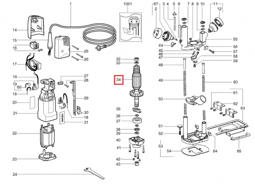 Якорь для фрезера Metabo FME 737