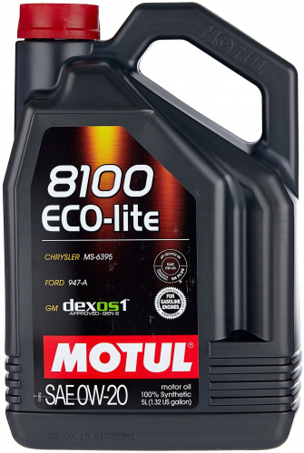 MOTUL  .  8100 ECO-lite 0w20 5  108536