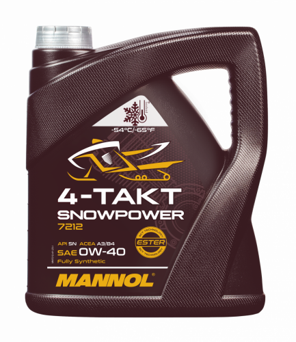 Mannol 0W-40 4т Snowpower синтетическое 4л
