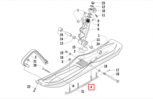 ����� ���� Arctic Cat (�������� 2��) OEM: 0703-871 A-04-0-4-130 ���� 2