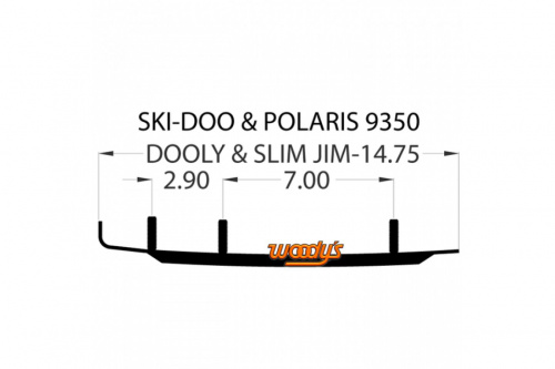 Коньки для лыж Dooly 60 град.  1шт