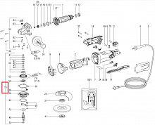 Редуктор с муфтой в сборе для болгарки METABO WPA 9-125 Quick IK