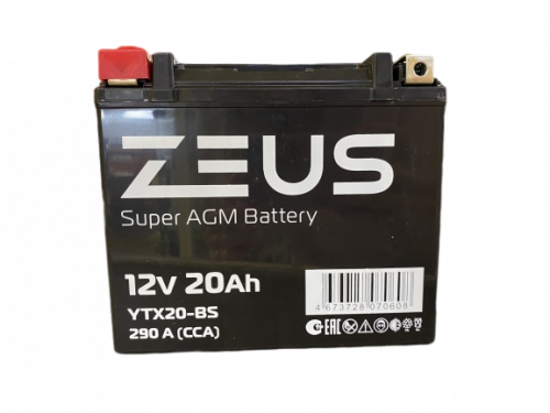 Аккумуляторная батарея ZEUS AGM 20 Ач (+/-)