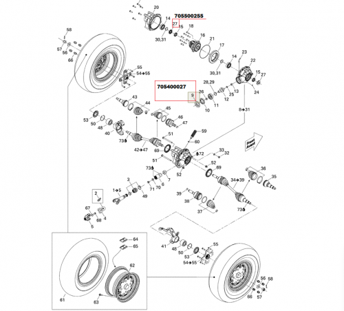 Комплект сальников переднего редуктора Can-Am AT-03588 фото 2