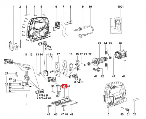 Гайка с квадратной головкой для электролобзика METABO STEB 100 Quick Гайка с квадратной головкой для электролобзика METABO STEB 100 Quick