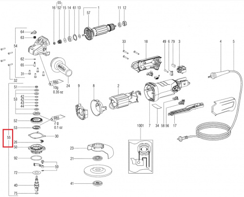 �������� � ������ � ����� ��� �������� METABO WPA 9-125 Quick IK