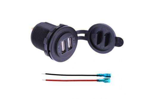 Прикуриватель водонепроницаемый 2 USB 5V 3.1A