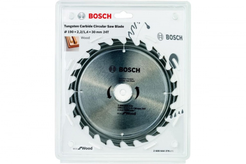 Пильный диск Bosch ECO WOOD 190x30 мм; 24T фото 3