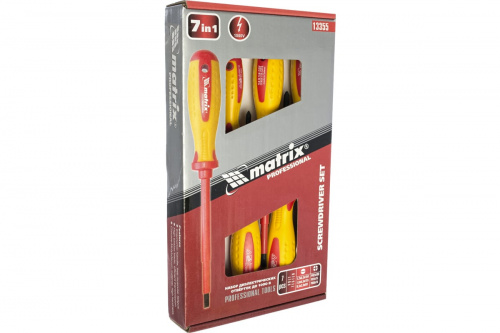 Набор диэлектрических отверток до 1000В, MATRIX PROFESSIONAL фото 2