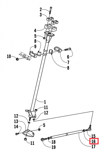 Гайка, резьба левая HEX 3/8-24 LH 0123917