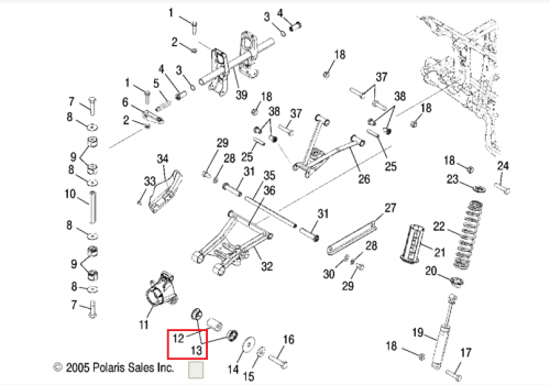 Комплект втулок подвески для квадроцикла Polaris AT-04178 фото 3 Комплект втулок подвески для квадроцикла Polaris AT-04178 фото 3