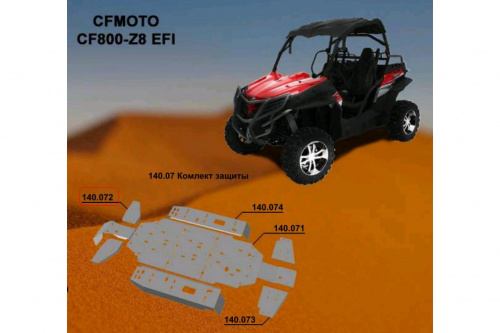 Защита передних рычагов ATV CF800-Z8 EFI Защита передних рычагов ATV CF800-Z8 EFI