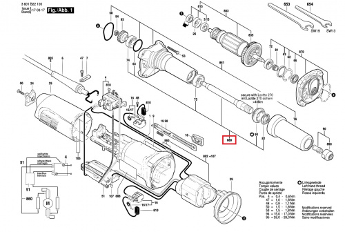 Шпиндель для прямошлифовальной машины BOSCH GGS8CE