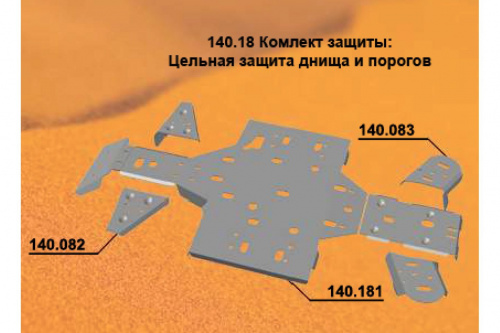 Комплект защиты ATV CF 500 2A (AL4.0) Комплект защиты ATV CF 500 2A (AL4.0)