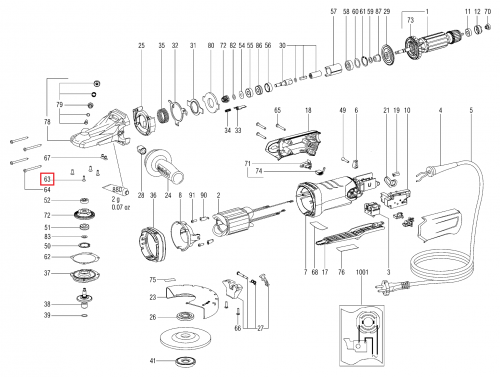 Винт с полупотайной головкой для УШМ METABO Винт с полупотайной головкой для УШМ METABO