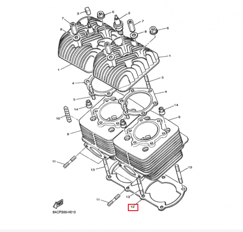 Прокладка под цилиндры (нижняя) Yamaha Viking 540 89N113510000 фото 2 Прокладка под цилиндры (нижняя) Yamaha Viking 540 89N113510000 фото 2