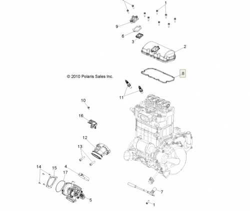 Прокладка под клапанную крышку для Polaris RZR/Ranger 800  5413874 фото 2
