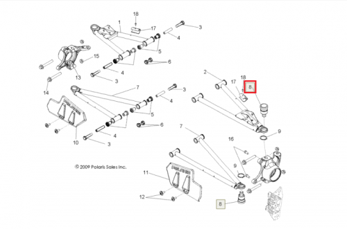 Опора шаровая для квадроциклов Polaris AT-08807  фото 2