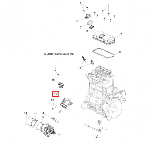 Коллектор впускной Polaris Ranger, RZR 800 2011-2017 фото 3