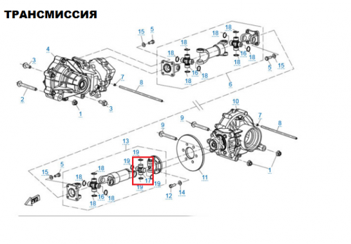 Крестовина CFMOTO малая 22х50 ТБ-7020-300120 фото 3