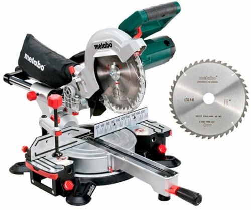 Торцовочная пила METABO KGS 216 M + пильный диск фото 2